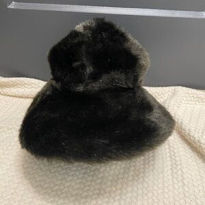 Vintage "Sandra New York" Black Faux Fur Hat